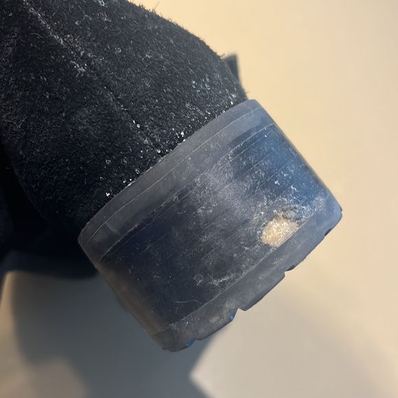 Black suede ankle boots with silver hardware size 9 - Picture 5 of 6